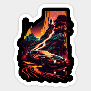 Volcanic Mustang Race Sticker